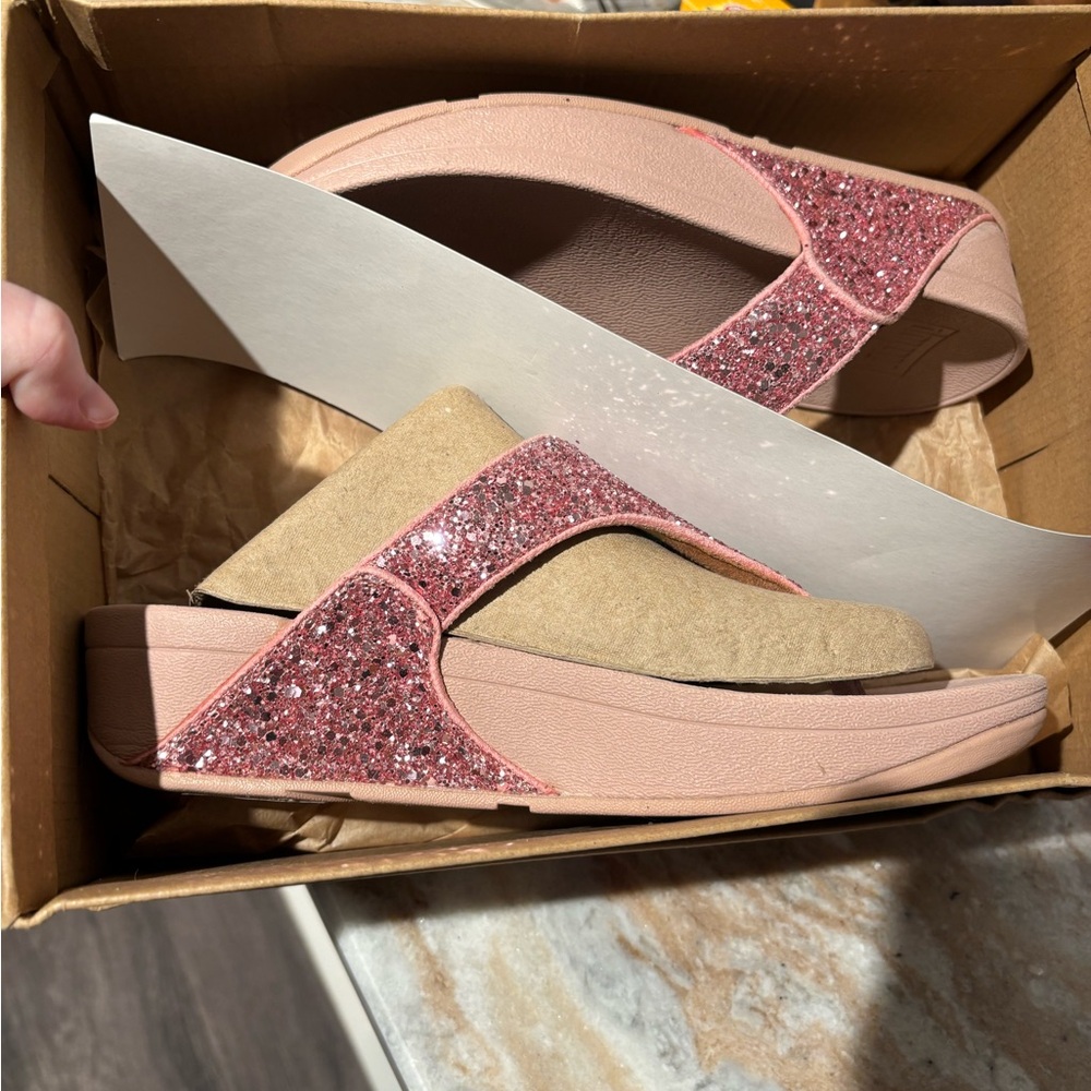 Fitflop Lulu Glitter Pink Limited Edition Sandals